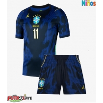 Camiseta Brasil Raphinha Belloli #11 Visitante Equipación para niños Mundial 2026 manga corta (+ pantalones cortos)